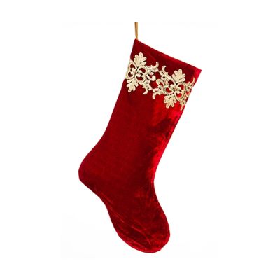 Antique Gold Lace and Velvet Stocking | Frontgate
