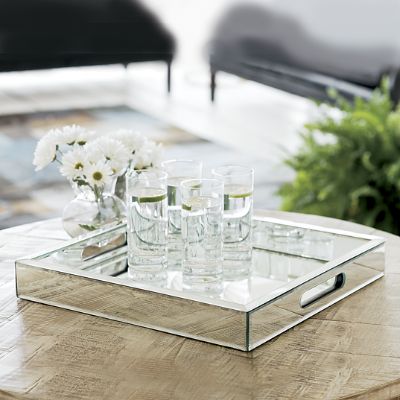 mirrored tray for coffee table