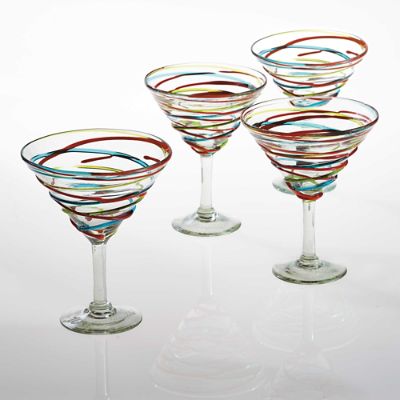 Margaritaville Swirl Martini Glasses, Set of Four Frontgate