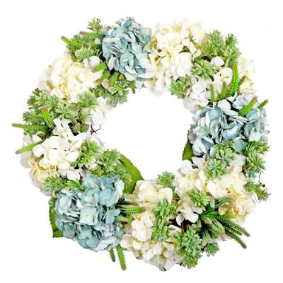 Teal Hydrangea Wreath | Frontgate