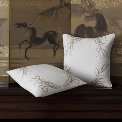 Oreiller cachemire carré 80 x 80 x 20 cm Coussin beige | Leroy Merlin