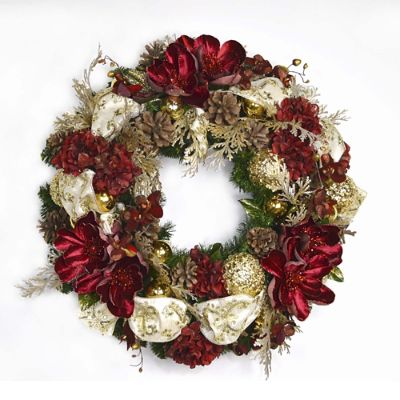 Royal Magnolia Holiday Wreath Frontgate