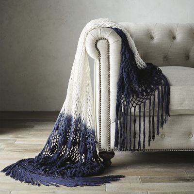 Ombre Crochet Throw Frontgate