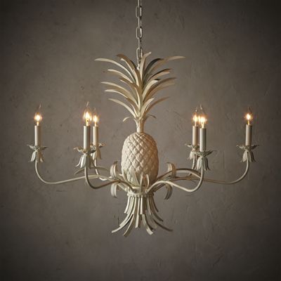 Brass & chrome pineapple chandelier by Boulanger, 1970s