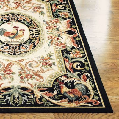 Rooster Hand-Hooked Wool Rug | Frontgate