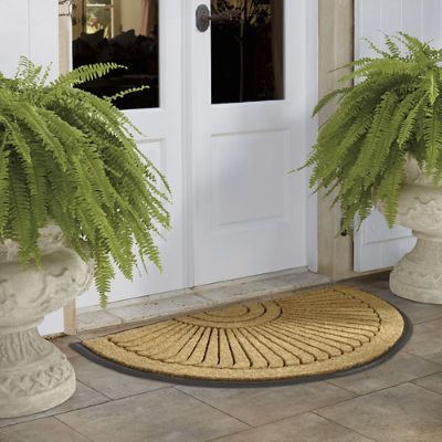 Sunburst Half Round Coco Door Mat