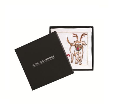 Kim Seybert Christmas Dog Cocktail Napkins, Set of Six Frontgate