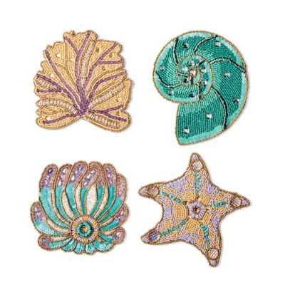 Kim Seybert Enchanted Sea Odyssey Coasters, Set of Four Frontgate