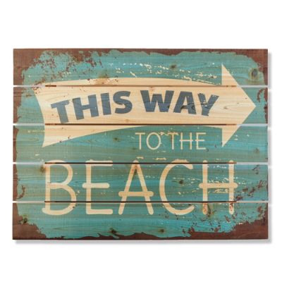 This Way to the Beach Cedar Wall Art | Frontgate