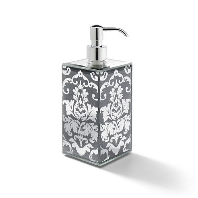 Victoria Damask Glass Soap Dispenser | Frontgate