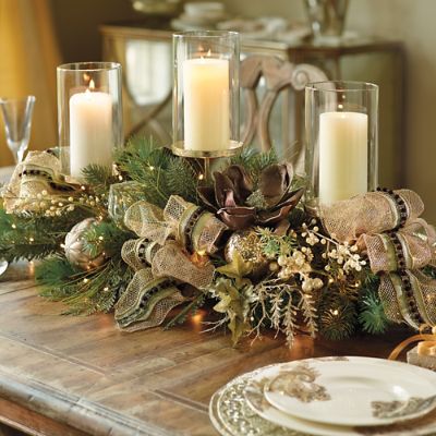 Vintage Glamour Predecorated 3candle Centerpiece Frontgate