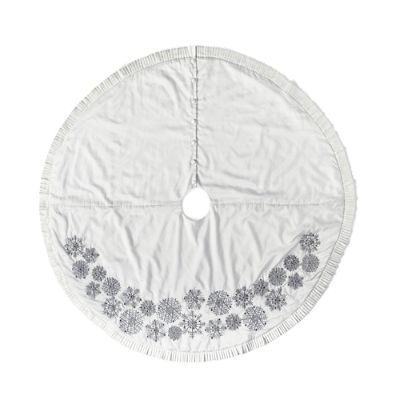 Clustered Snowflake Tree Skirt | Frontgate