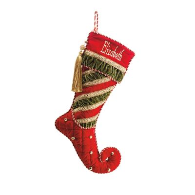 Yuletide Quilted Toe Stockings | Frontgate