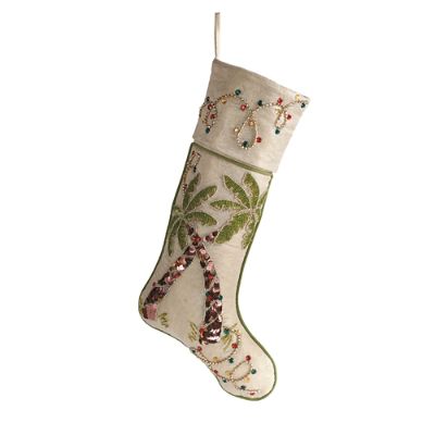 Holiday Palm Trees Stocking | Frontgate