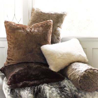 Estate Luxury Faux Fur Pillow Frontgate