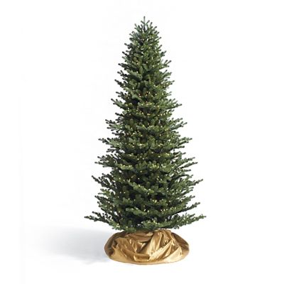 Rosewood Pine Slim Artificial Christmas Tree with Premium Traditional ...