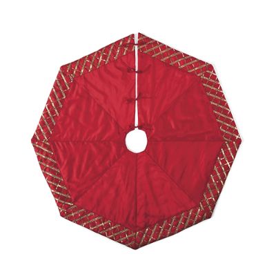 Red and Gold Lattice Tree Skirt Frontgate