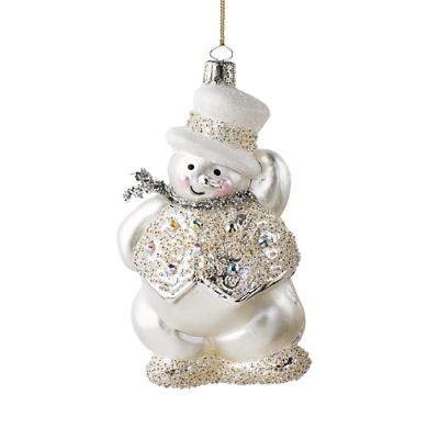 Glitz and Glamour Swarovski Crystal Snowman Ornament Frontgate