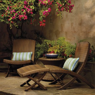 Balencia Folding Chair with Ottoman