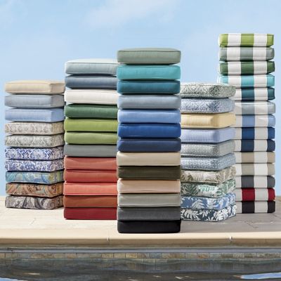 Double-Piped Outdoor Chair Cushion with Custom Cording Sunbrella