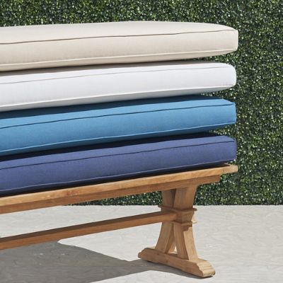 60 X 14 Solid Color NATURAL Tufted Bench Cushion, Seat Cushion, 