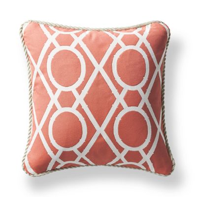 Espalier Coral Outdoor Pillow Frontgate