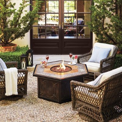 Hampton 5 Pc Chat Set With Verona Custom Fire Table Frontgate