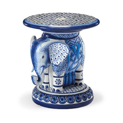 Painted Elephant Umbrella Table Frontgate