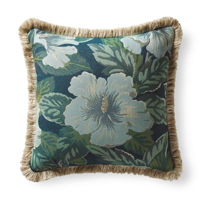 Hibiscus Beauty Ocean Outdoor Pillow | Frontgate