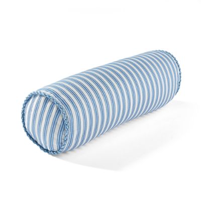 Belmar Stripe Air Blue Outdoor Bolster Pillow Frontgate