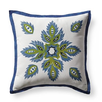 Botanical Palms Cobalt Outdoor Pillow | Frontgate