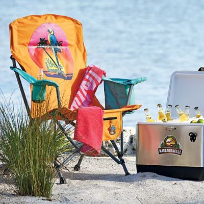 Margaritaville big shot high discount and wide folding beach chair