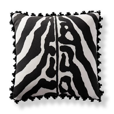 Scalamandre Zebra Skin Onyx Outdoor Pillow Frontgate