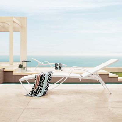 Streamline Mesh Chaise Lounges Set of Two