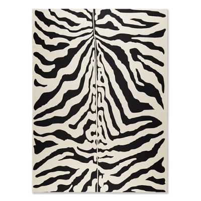 Scalamandre Zebra Skin Onyx Outdoor Rug Frontgate