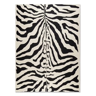 Scalamandre Zebra Skin Onyx Outdoor Rug | Frontgate