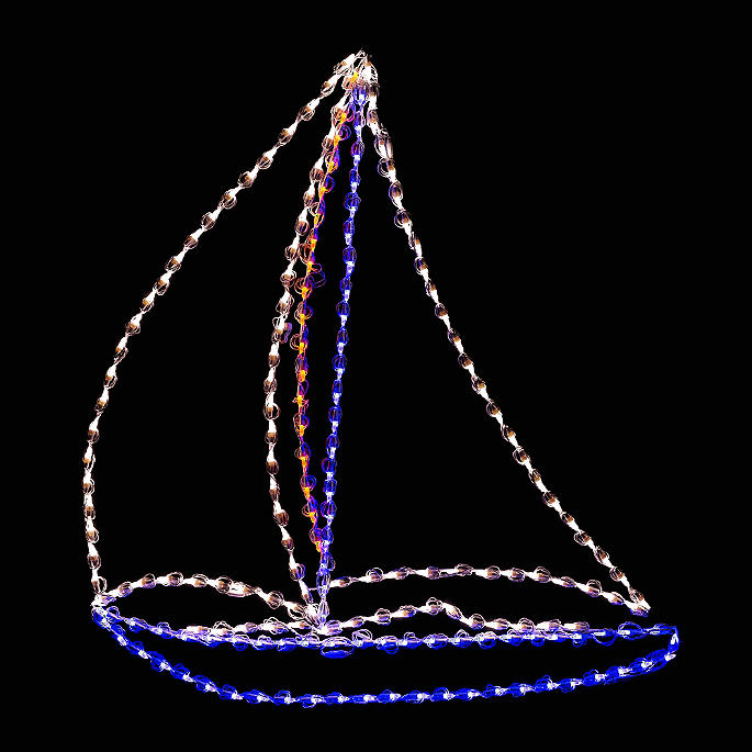 lighted sailboat decor
