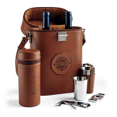Margaritaville Two Bottle Wine Carrier & Humidor Frontgate