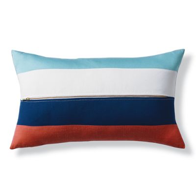 Zip Sails Aqua Outdoor Lumbar Pillow Frontgate