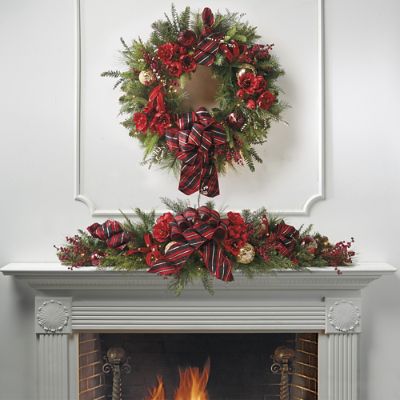 Highland Holiday Pre-Decorated Mantel Swag | Frontgate