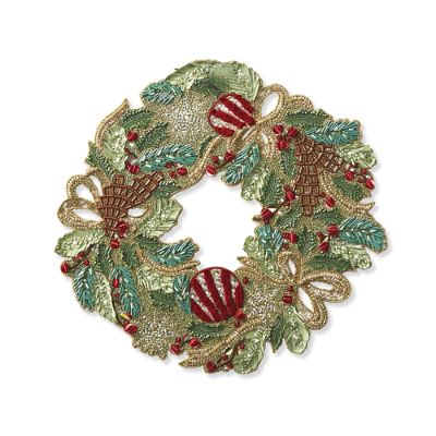Arcadian Holiday Beaded Placemat Frontgate