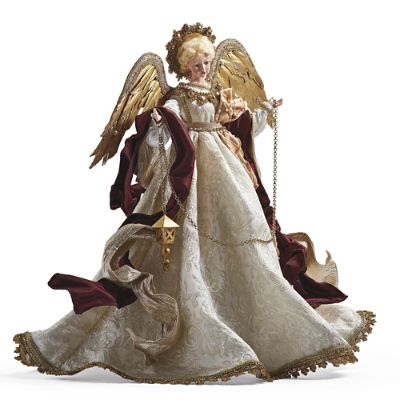 Golden Lantern Angel Tree Topper | Frontgate