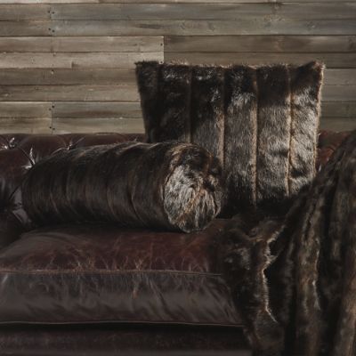 Fur bolster pillow best sale