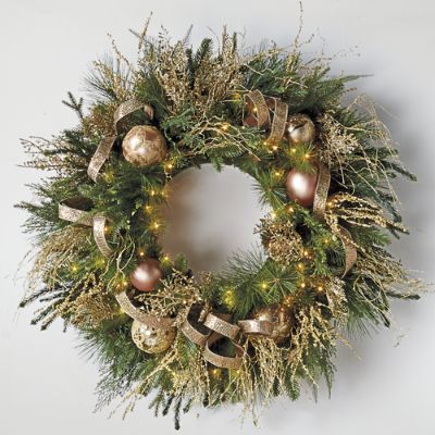 Mixed Metals Pre-Decorated Greenery Collection | Frontgate