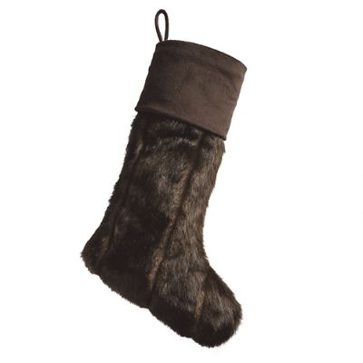 Channeled Mink Luxe Faux Fur Stocking Frontgate