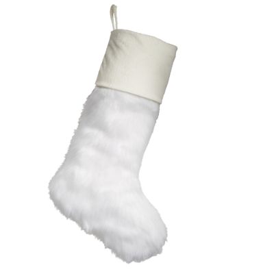 Arctic White Fox Luxe Faux Fur Stocking | Frontgate