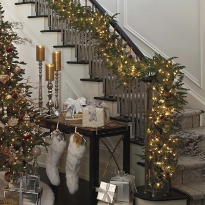 Donatella Amberly Manor Railing Garland | Frontgate