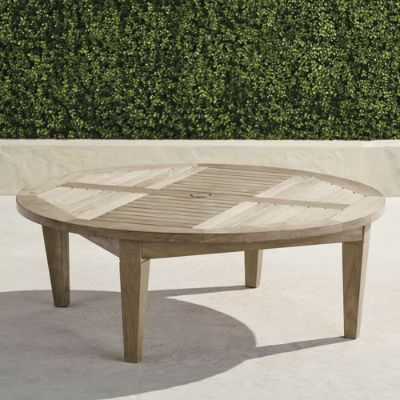 Teak Chat Table in Weathered