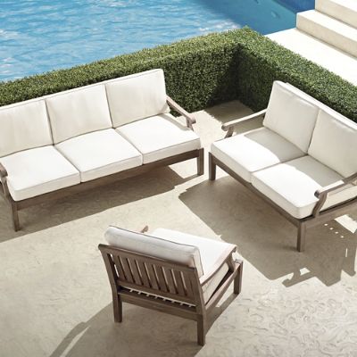 Cassara 3-pc. Sofa Set in Weathered Teak | Frontgate