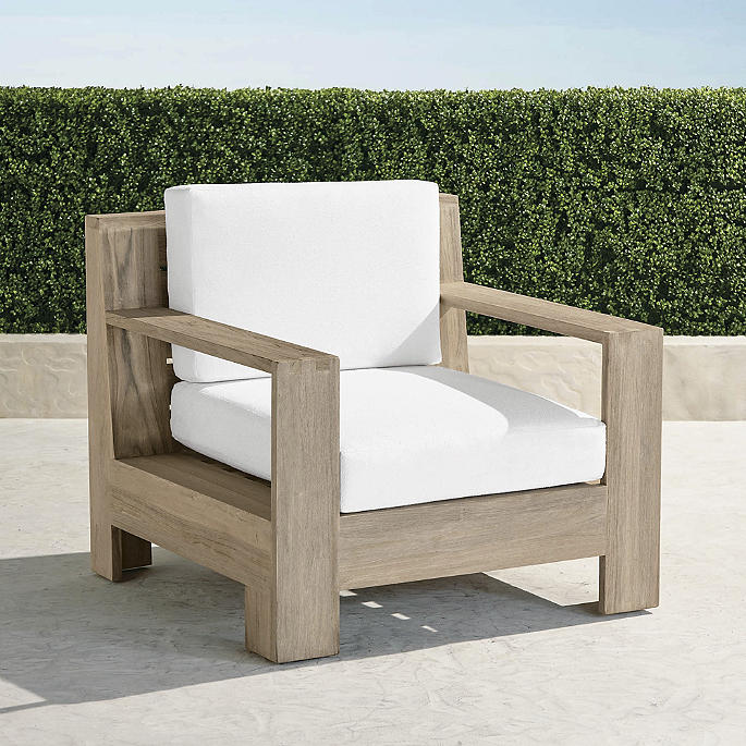 St Kitts Lounge Chair In Weathered, How To Clean Frontgate Outdoor Furniture Covers
